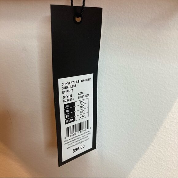 BLUSH 34D Convertible Longline Strapless Esprit Padded Underwire bra NWT - Picture 5 of 11